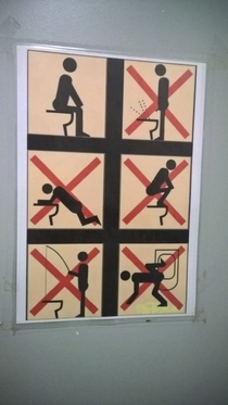 I understand  of this sign outside a toilet somewhere between Austria and Germany