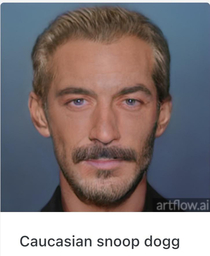 I used a website that uses AI to make images from descriptive text to create Caucasian Snoop Dogg