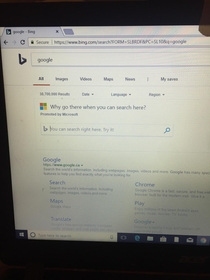 I used Bing to search for Google and this happened