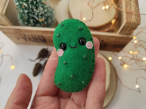 I want to show you my latest creation pickle brooch