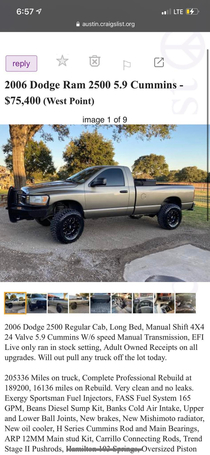 I want whatever the hell this Cummins owner is smokin