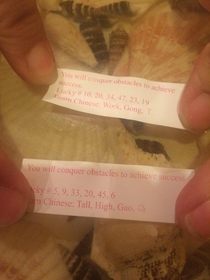 I was at a Chinese restaurant today I said The one with the best fortune pays