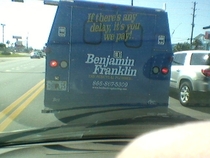I was behind this van on the way to work today That phone number seems familiar