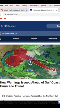 I was checking the weather and saw this provocative storm coming from the gulf coast
