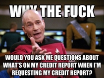 I was denied access to my credit report because I dont know enough about debt on my report that doesnt belong to me