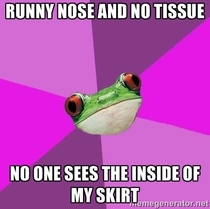 I was driving with a runny nose