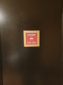 I was in a hotel last week and the room next to ours had this sign hanging on the door