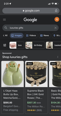 I was looking for luxury gift ideas and this beautiful bastard showed up