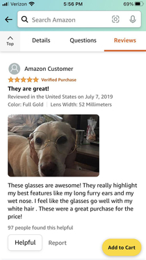 I was shopping for some glasses on amazon and saw this review