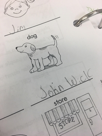 I was tutoring a student in Grammar the workbook told him to use proper nouns to name things Went to grade it and