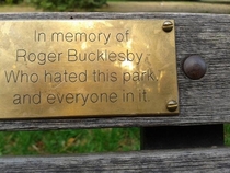 I was walking through London and I came across this bench