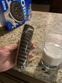 I went to Costco today before lunch and ended up bringing home a box of Oreos Im super surprised they come so conveniently packaged into single serving sleeves
