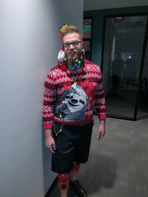 I won the ugly sweater contest at work