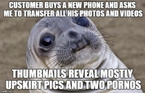 I work as a sales rep for a major wireless service provider in my country and had this happen yesterday The guy was in his sixties