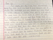 I work for a correctional supply companythis was an inmate letter Hey feedback is a progress
