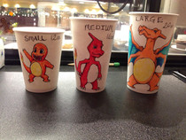 I work in a cafe and got bored today Gotta drink em all