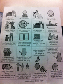I work in a psychiatric hospital Today I found this posted in the adolescent autism unit I could not stop laughing Masturbation Social Story