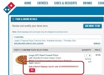 I would have paid  cents but you had to be greedy Dominos