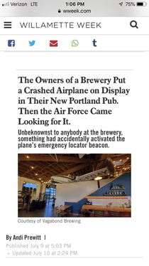 I would rather find beer than a Plane Crash too