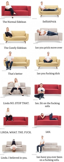Ian have you ever been on a fucking sofa