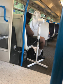 Id sit next to him I dont care if the train is empty