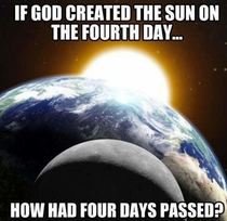 If God created the Sun in the fourth day