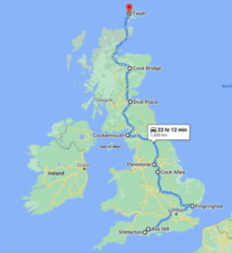 If I ever travel across Britain this will be my route