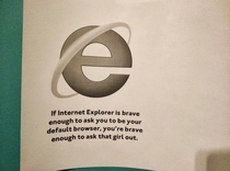 If IE is brave enough