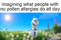 Ill accept the allergies please stop this snow