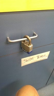 Im a lifeguard My boss gave me a key to open this drawer then started laughing hysterically when I tried unlocking it I didnt realize why until now