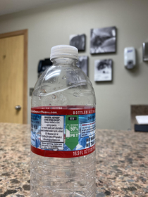 Im all for environmentalism but this is a step too far Water I received at my local vets office 