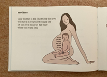 Im  months pregnant and the way the baby in this picture is positioned definitely feels uncomfortably accurate
