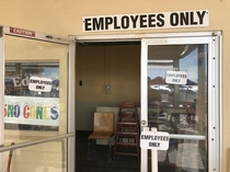Im not entirely sure but I think this door may be for employees only