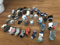 Im not sure our  month old has enough socks