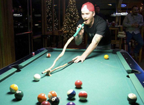 Im starting a pool hall named cue-anon