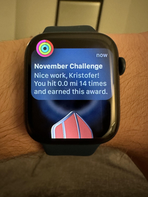 Im still scratching my head over why my watch felt the need to give me this award