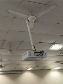 Im studying in an engineering college This is the ceiling of our classroom