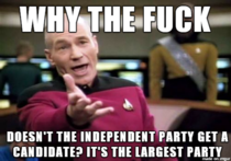Im tired of the US having a two party system There are more independents than republicans or democrats