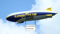 Image of the Good Year Blimp at the Super Bowl