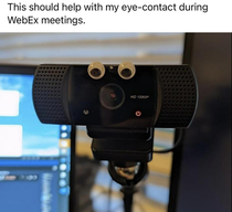 Improvements for WebEx meetings to help on eye-contact