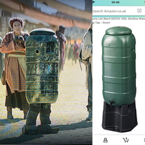 In Boba Fett one of the droids is a grown man in a rain barrel This is in reference to Star Wars fans who cry buckets of tears every time a new Star Wars comes out