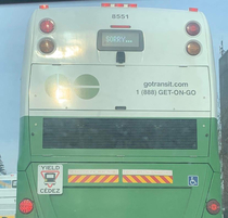 In Canada even the buses apologize