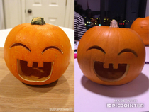 In honour of Spooktober the pumpkin I carved last year 