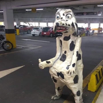 In my home town theres a pet shop who have this sculpture at the entrance Its  years old and they paint every year with different dog breeds Last year the administration thought it was too ugly and asked to have it removed The town fought back and the ugl