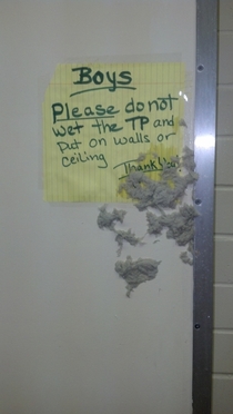 In the Bathroom of my school