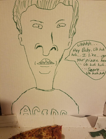In the special delivery instructions area on the website I asked them to draw something funny on the inside of the box