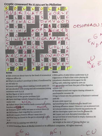 In todays Guardian crossword