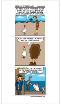 Incident on a deserted island