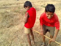 Indian kids having fun