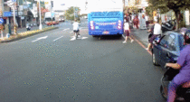 innocent bus ran over by a speeding girl